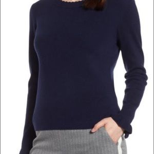 Halogen Scallop Trim Sweater